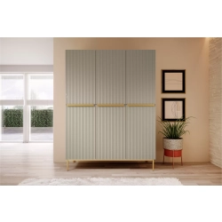 Szafa Nicole 150 cm z półkami - kaszmir / złote nóżki